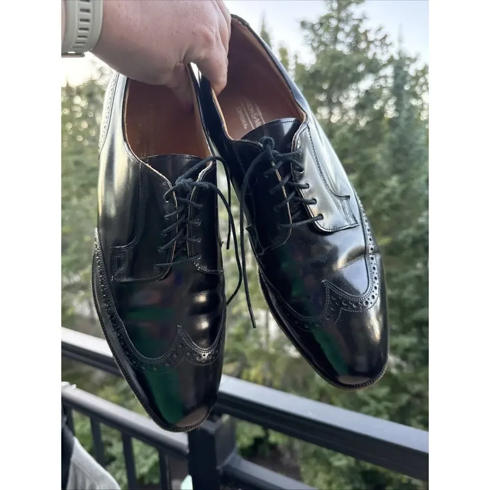Johnston & Murphy Men’s Black Leather Oxford Dress Shoes Size 10 D Optima